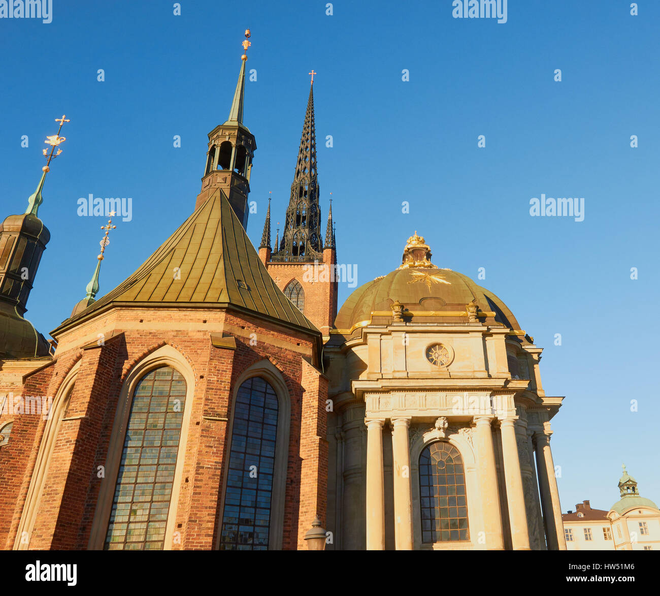 13th century Riddarholmskyrkan (Riddarholmen Church), Riddarholmen,Stockholm, Sweden, Scandinavia Stock Photo