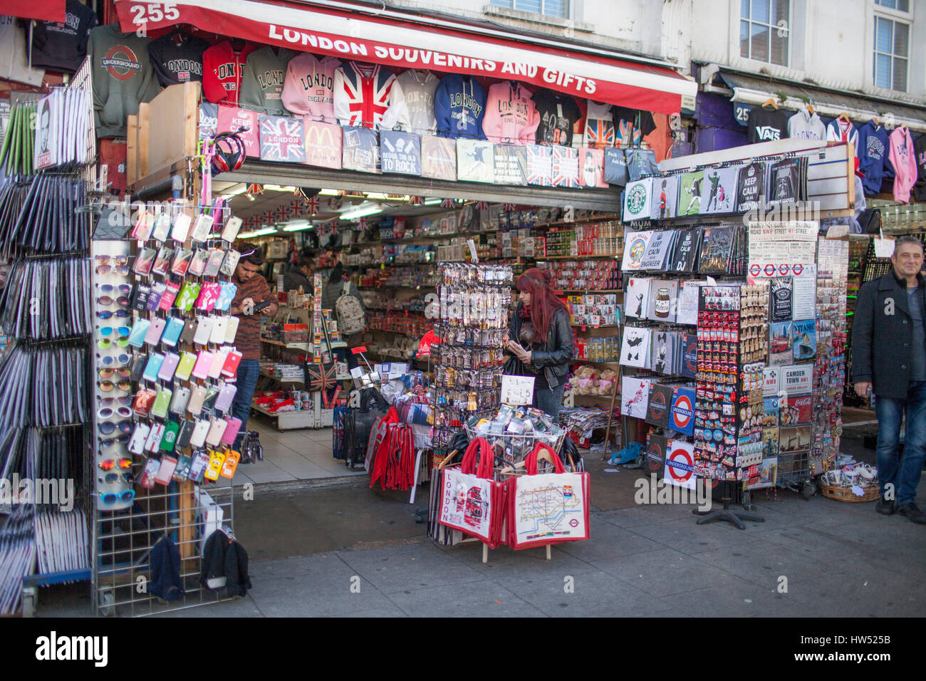 Souvenir and gift shop in Camden, London Stock Photo - Alamy