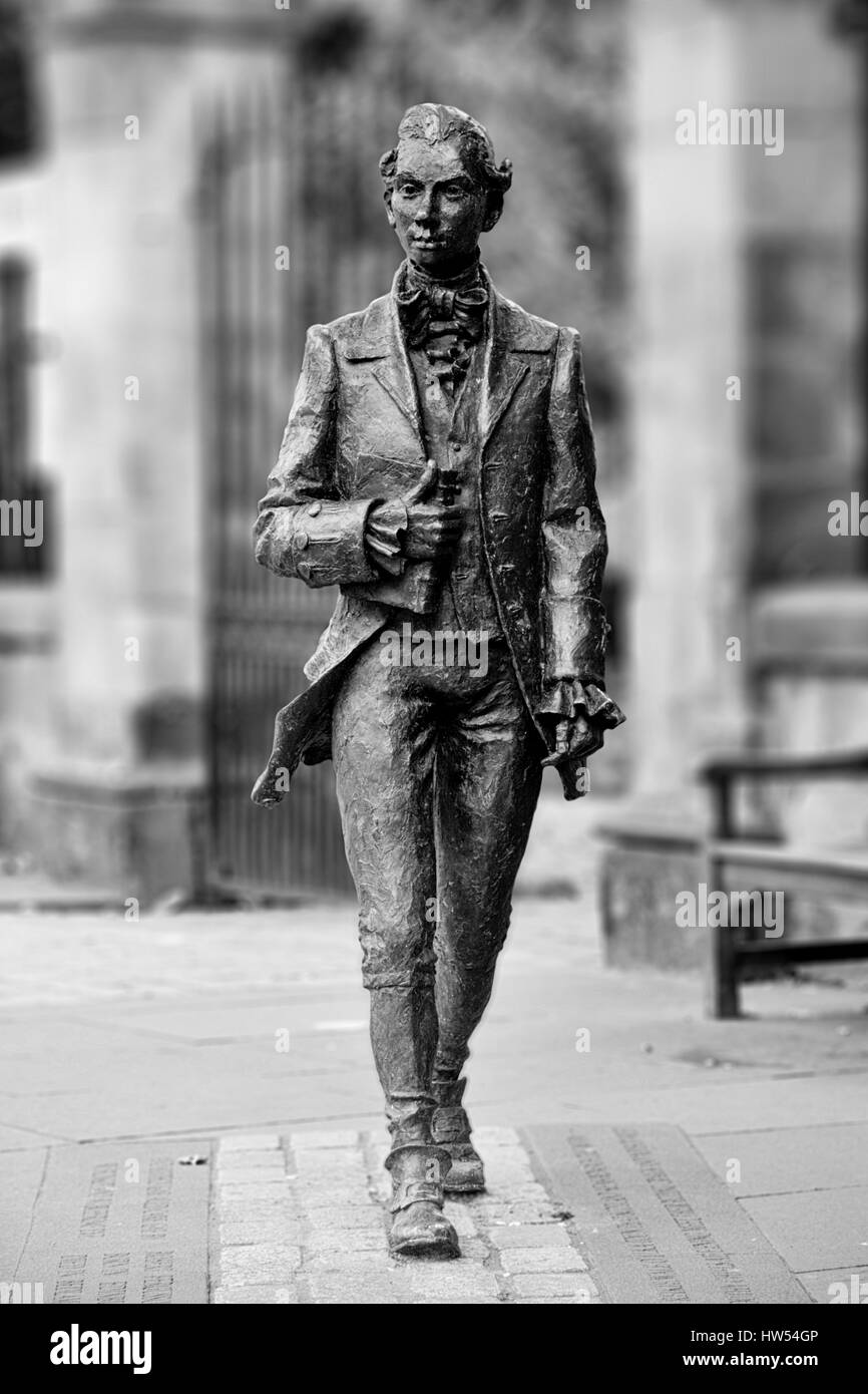 Statue of Scottish poet Robert Fergusson, Edinburgh, Scotland Stock Photo