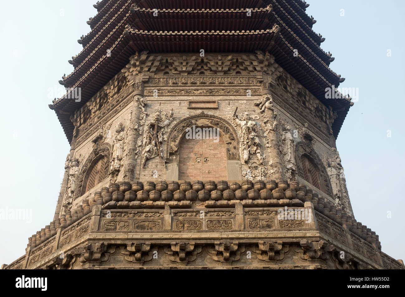 Part of Cishousi Pagoda in Beijing, China. Stock Photo