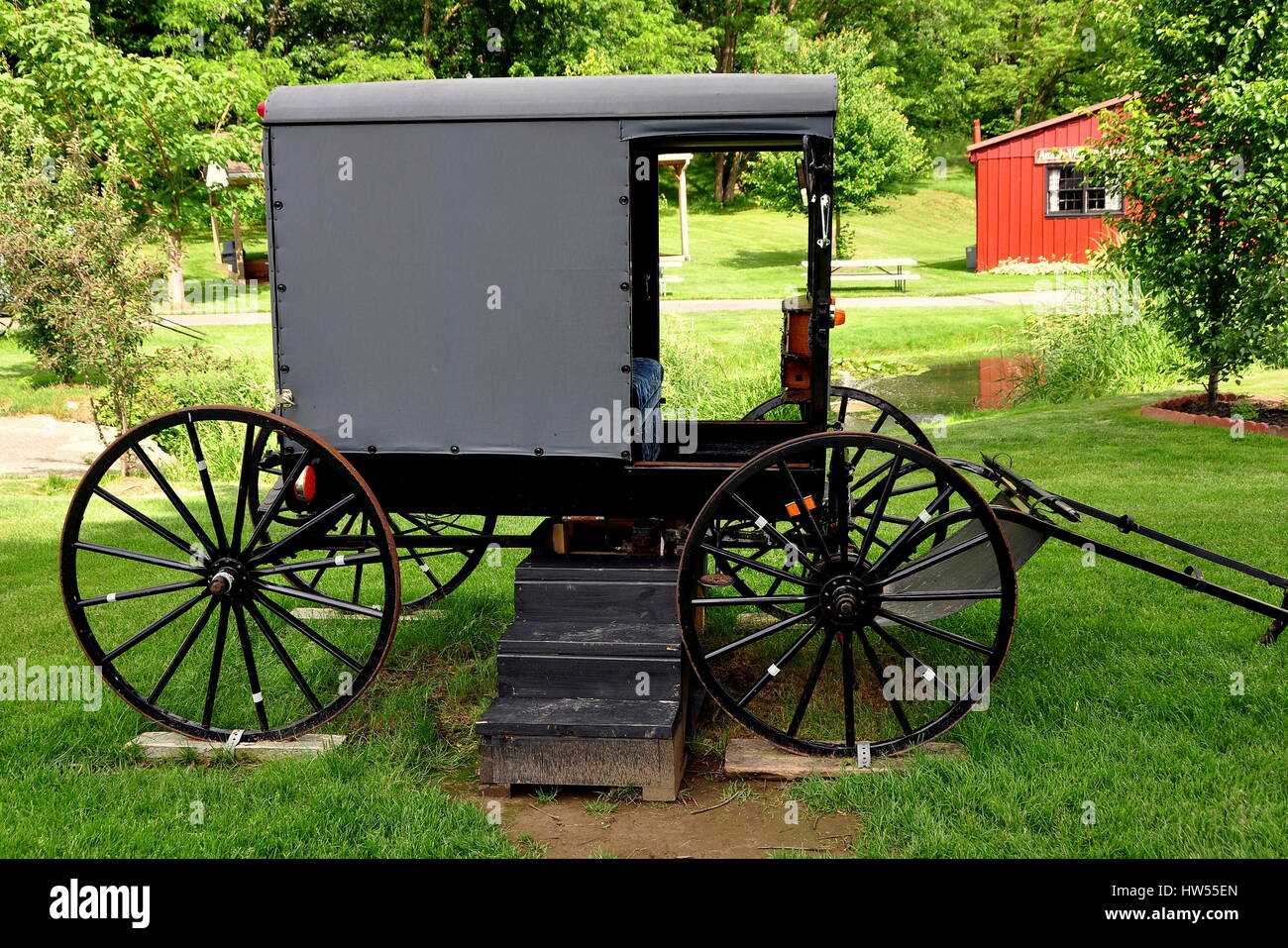 Lancaster, Pennsylvania Amish- June 5, 2015: A traditional Amish family ...