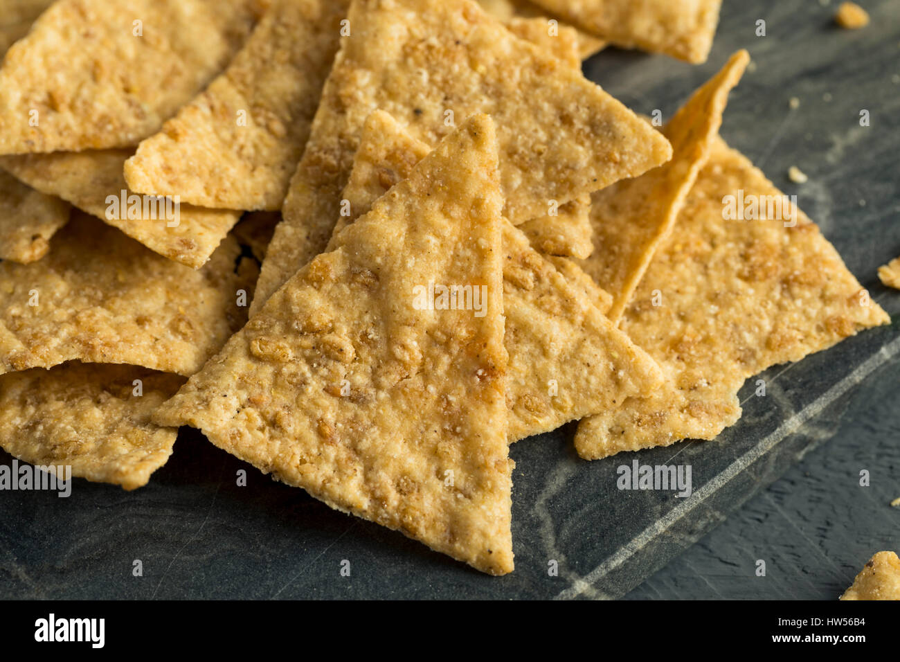 Healthy Gluten Free Rice Chips in a Pile Stock Photo Alamy