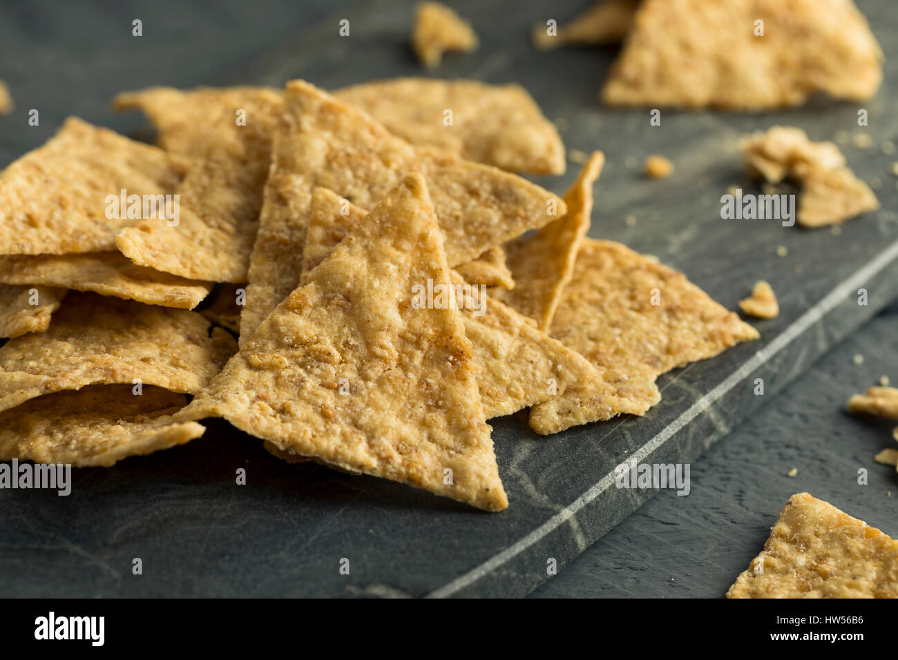 Healthy Gluten Free Rice Chips in a Pile Stock Photo Alamy