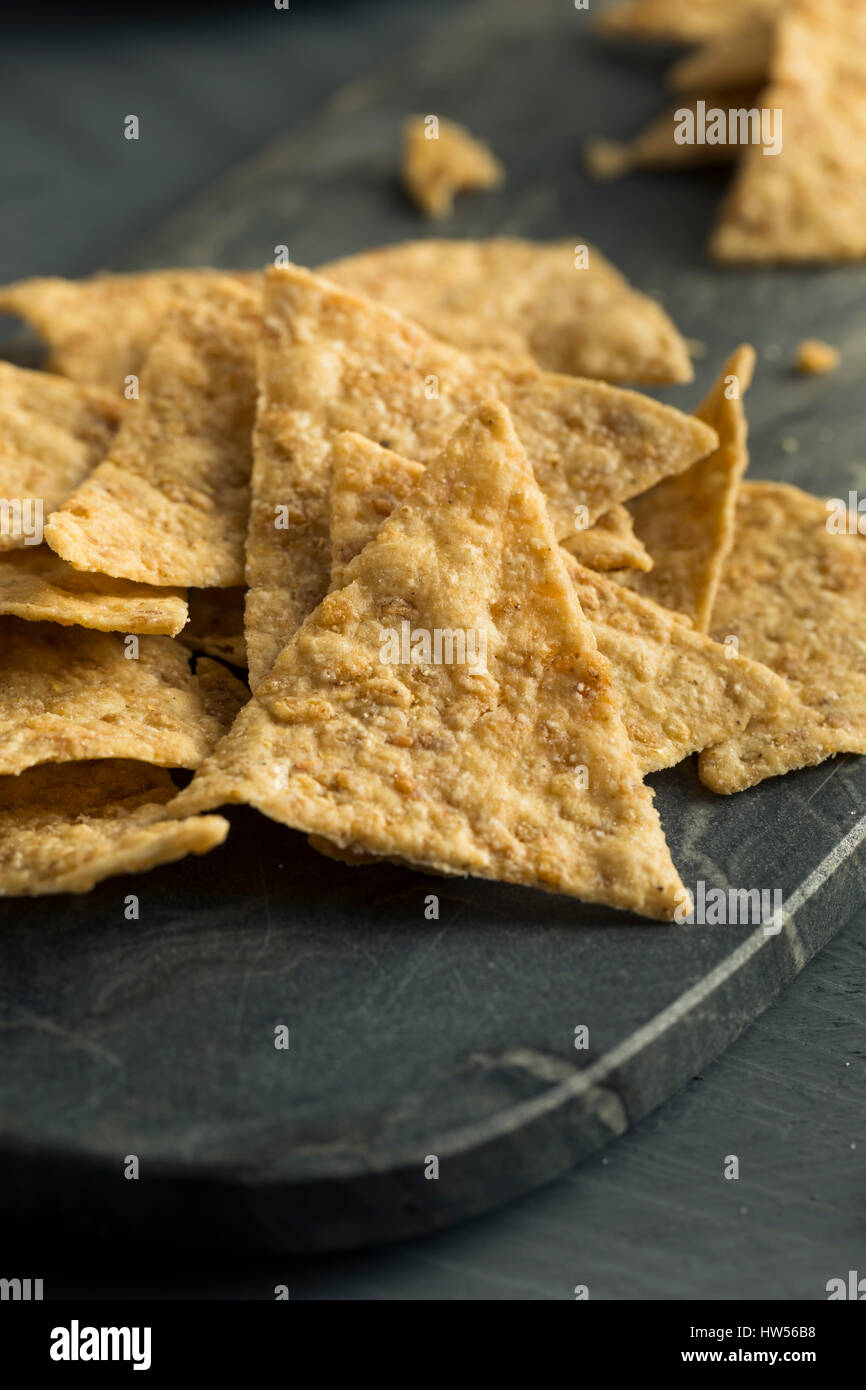 Healthy Gluten Free Rice Chips in a Pile Stock Photo Alamy