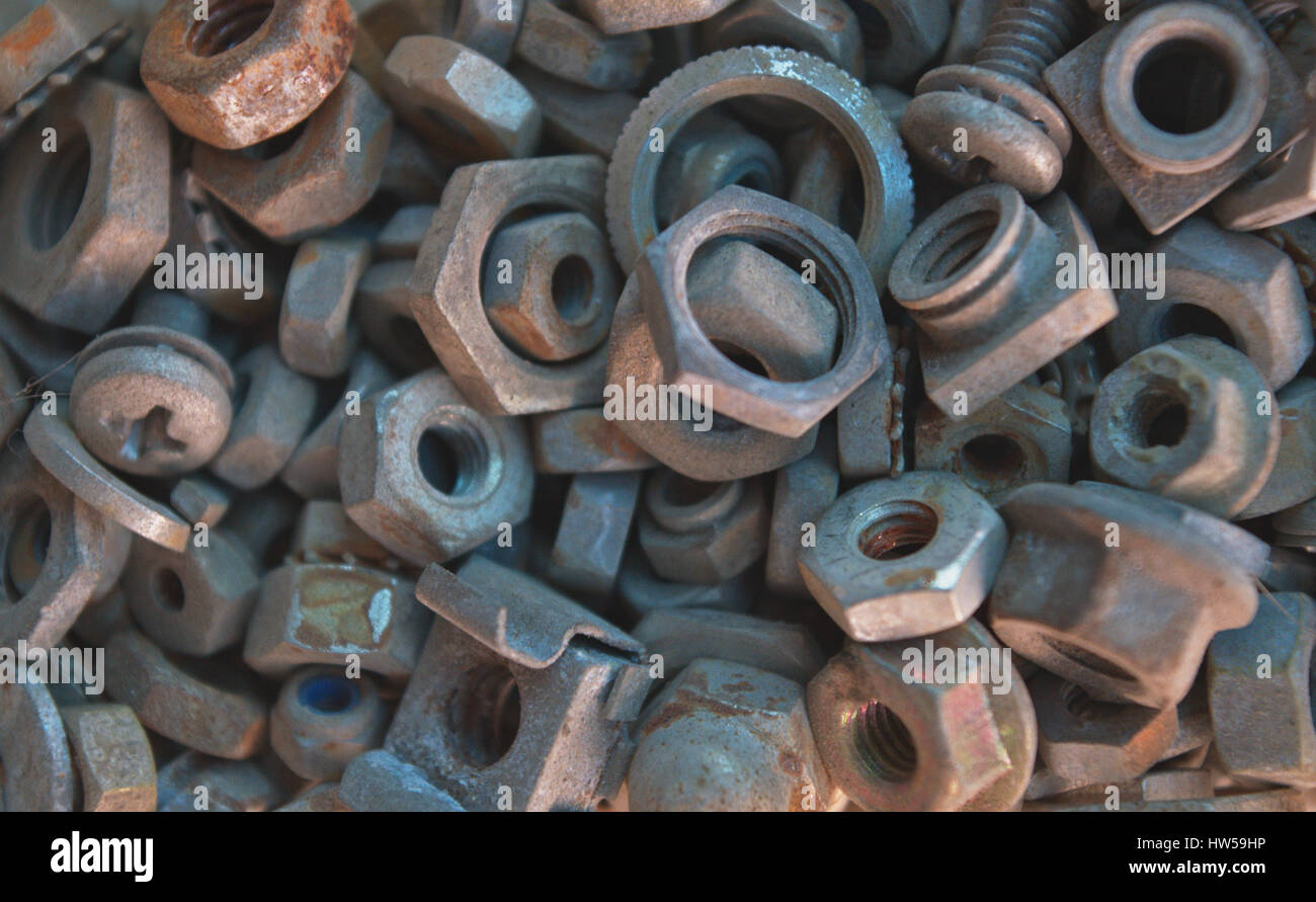 Screws, Nuts and bolts Stock Photo