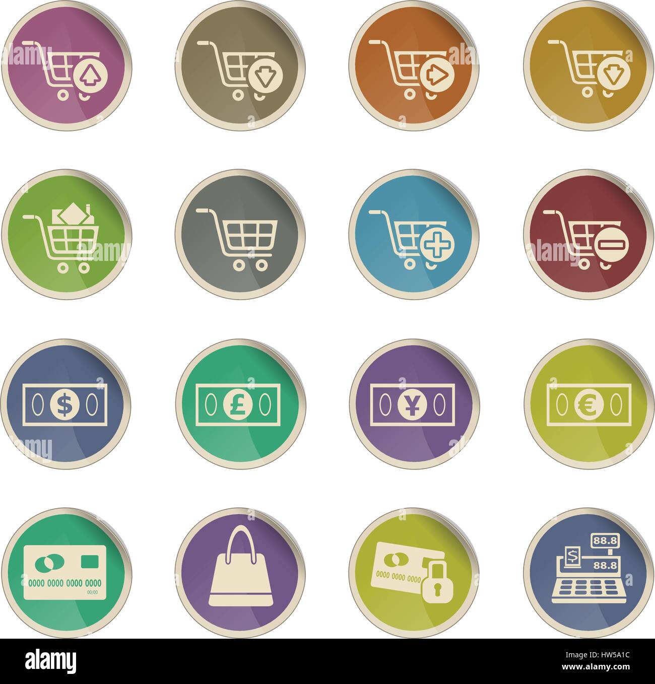 marketing and e-commerce icons for web and user interface Stock Vector ...