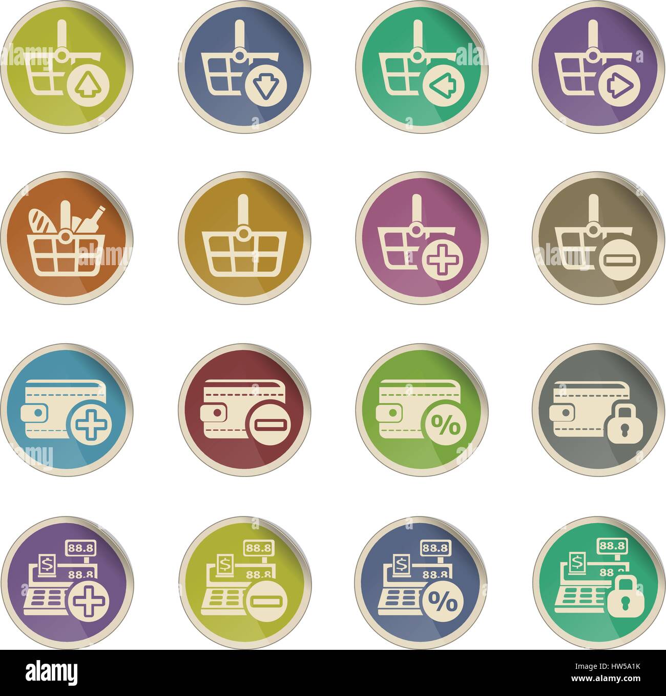 marketing and e-commerce icons for web and user interface Stock Vector ...