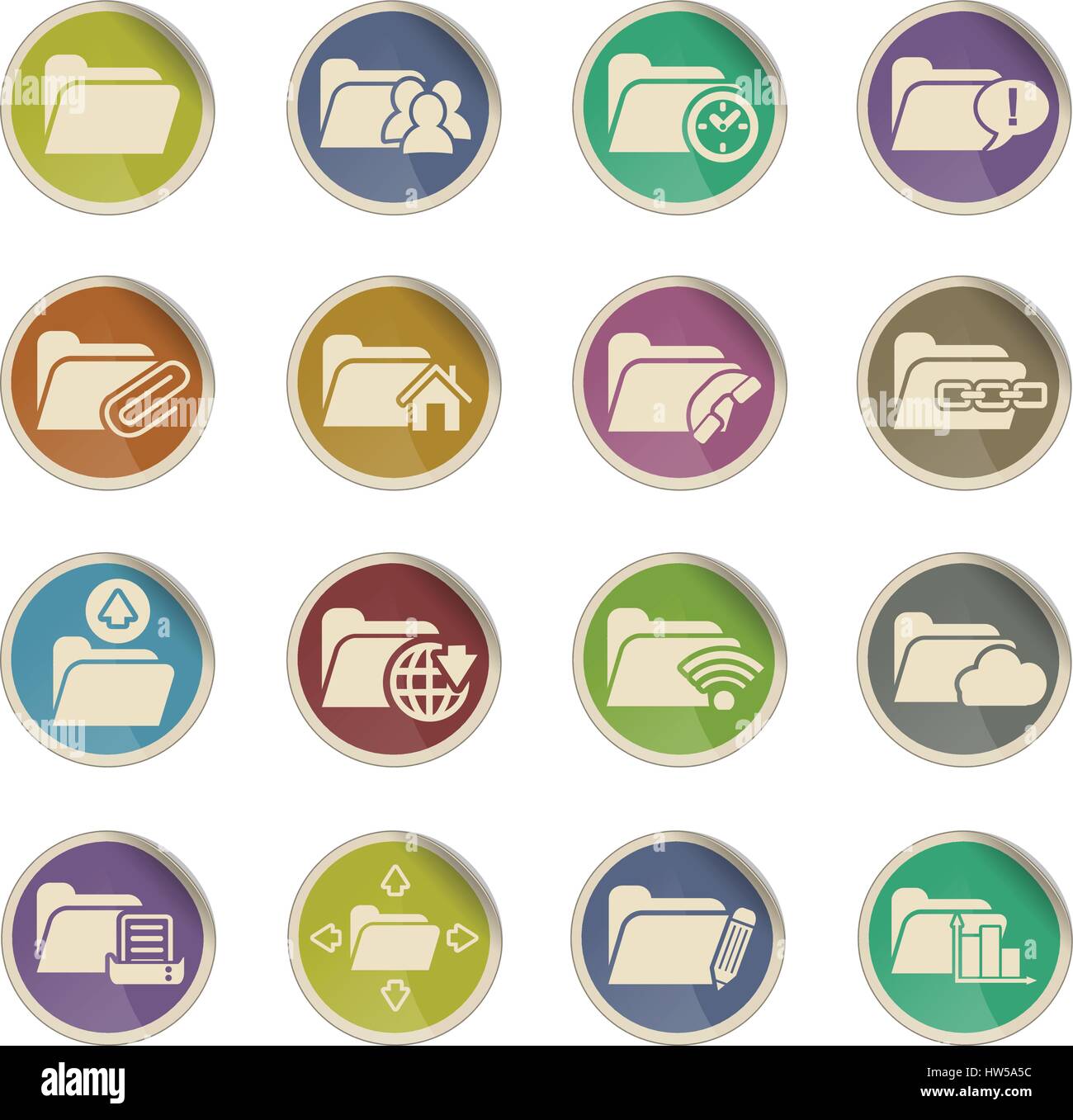 folder web icons for user interface design Stock Vector Image & Art - Alamy