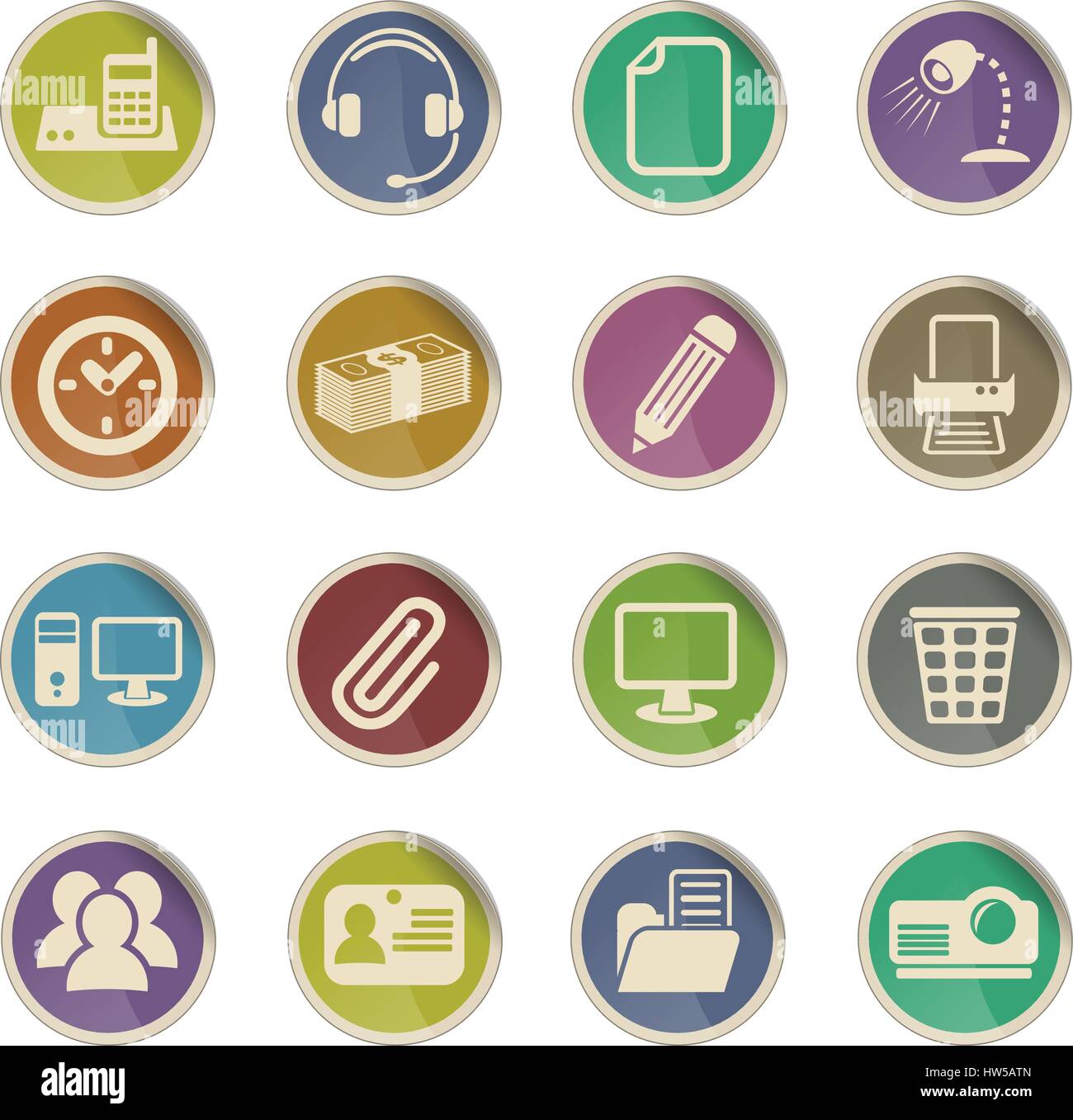 office web icons for user interface design Stock Vector Image & Art - Alamy