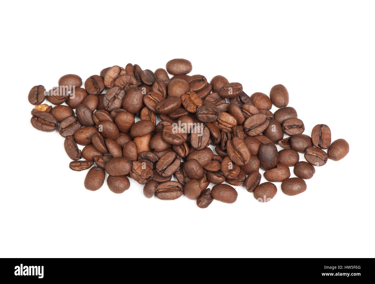 Heap of coffee beans isolated on white Stock Photo - Alamy