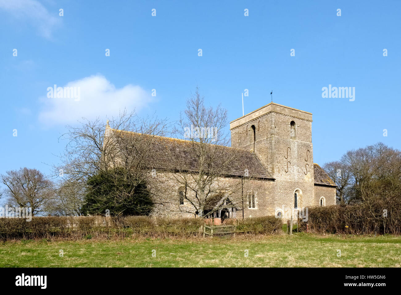 View of Church of St. Mary the Virgin at Shipley in West Sussex Stock