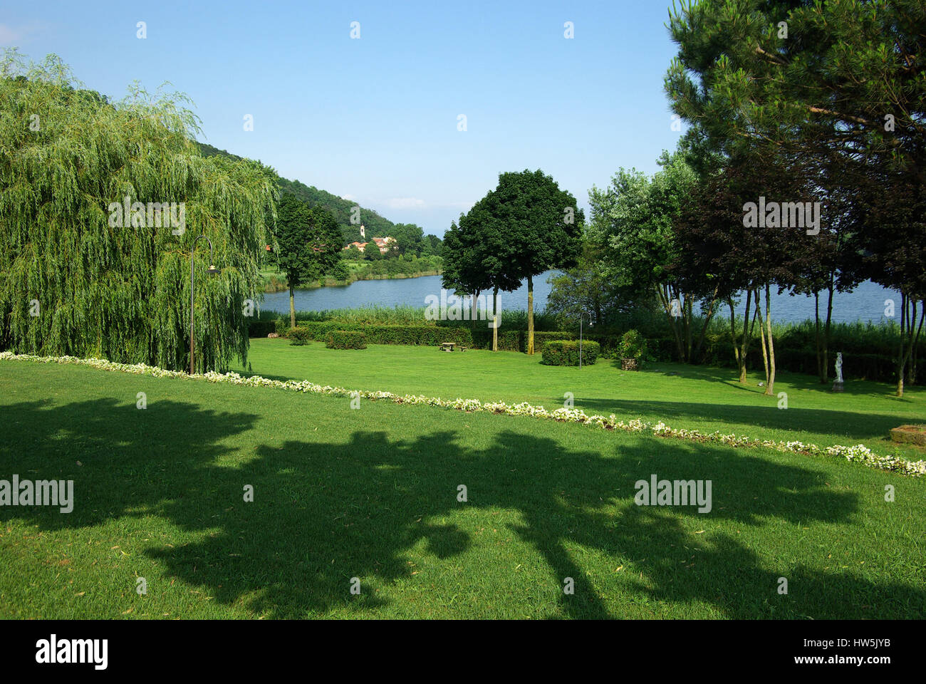 Montorfano Lake, Como, Italy Stock Photo