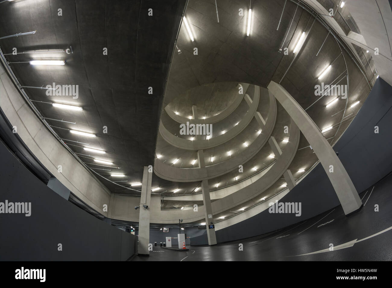 modern parking garage Stock Photo