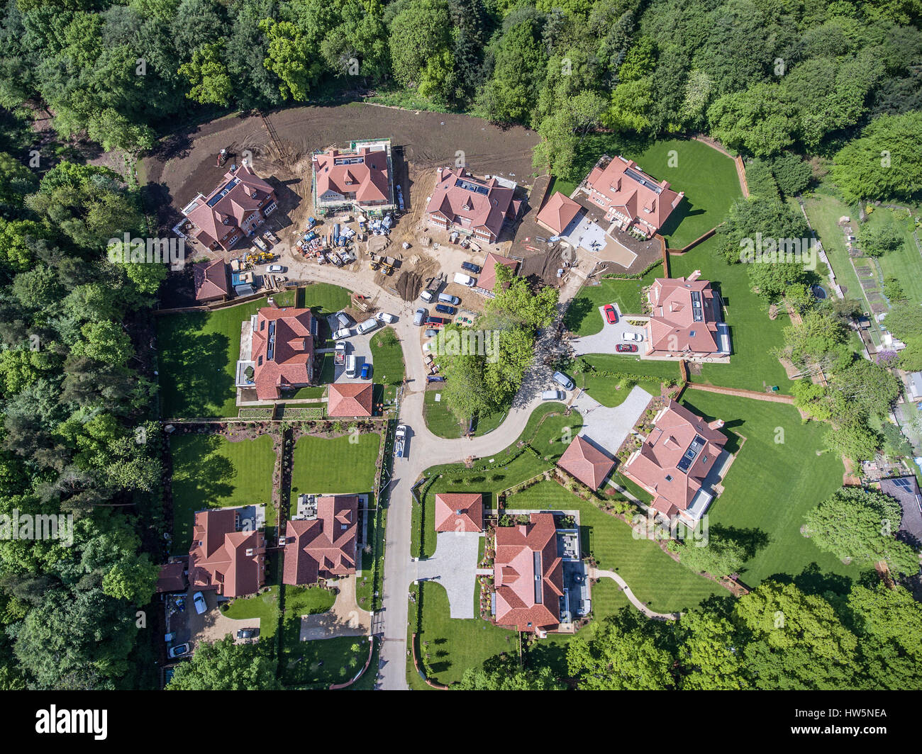 English housing estate Stock Photo