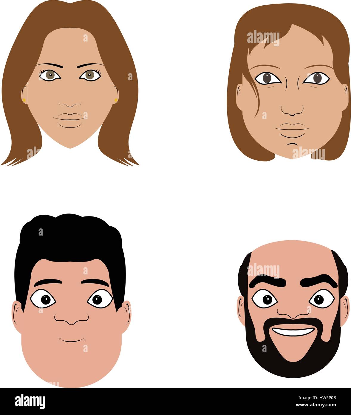 Portrait mature man woman Stock Vector Images - Alamy