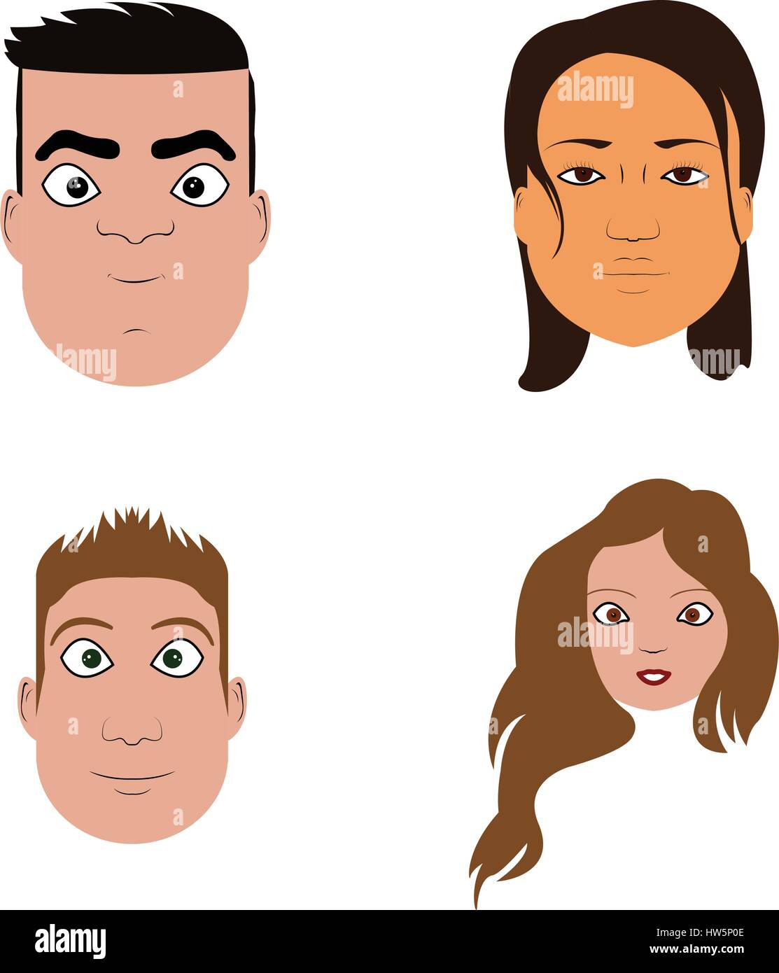 Portrait mature man woman Stock Vector Images - Alamy