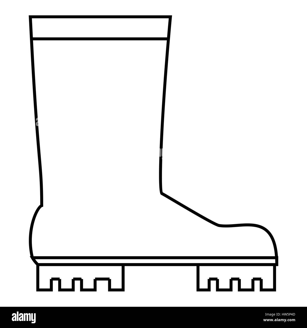 Rubber boots icon, outline style Stock Vector Image & Art Alamy