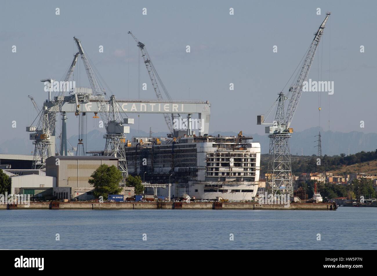 Monfalcone (Italy), shipyards Fincantieri, cruise ship of the Stock