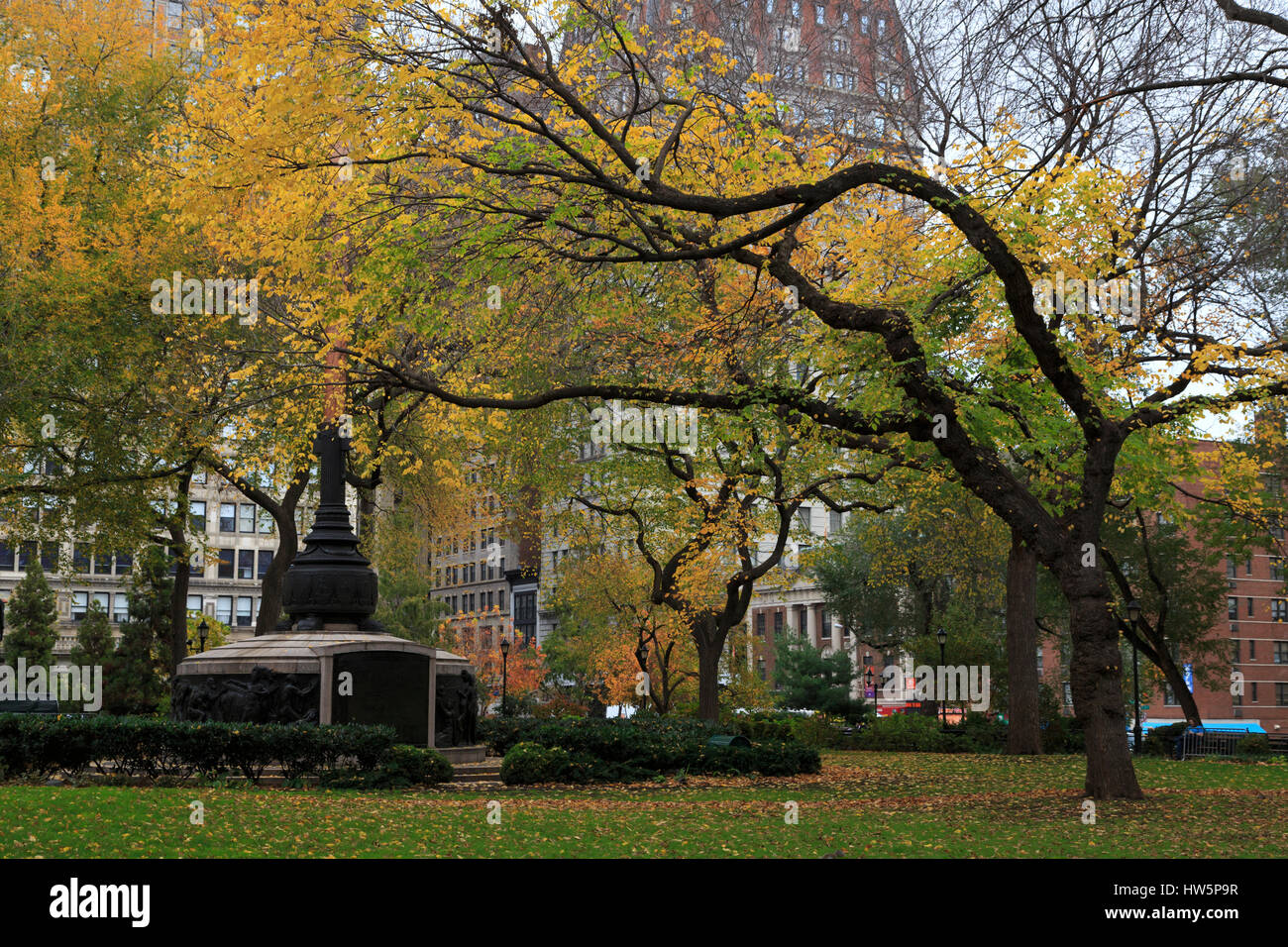 USA, New York City, Manhattan, Union Square Park Stock Photo