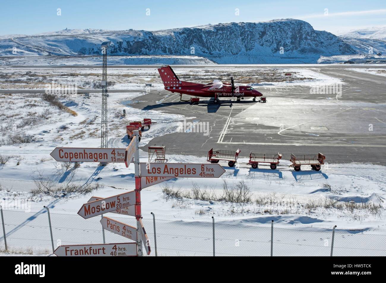 Greenland, Kangerlussuaq airport Stock Photo 135967907 Alamy