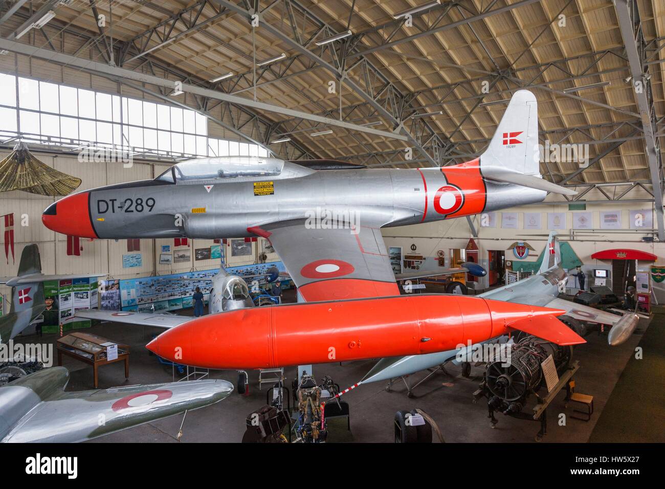 Denmark, Jutland, Aalborg, Aalborg Defence and Garrison Museum, former Danish  Air Force T-33 trainer Stock Photo - Alamy