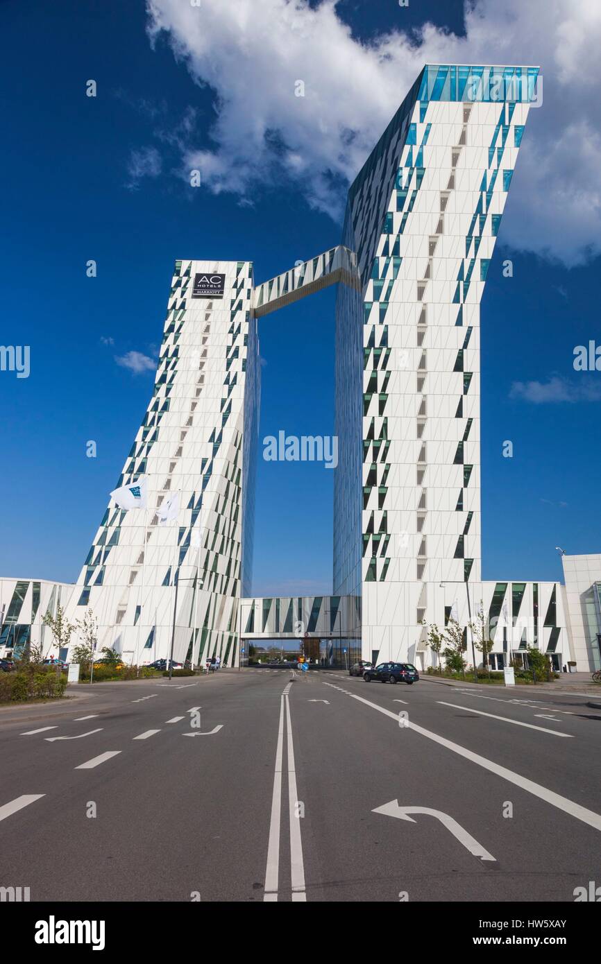 Denmark, Zealand, Copenhagen, Bella Sky Hotel Towers Stock Photo