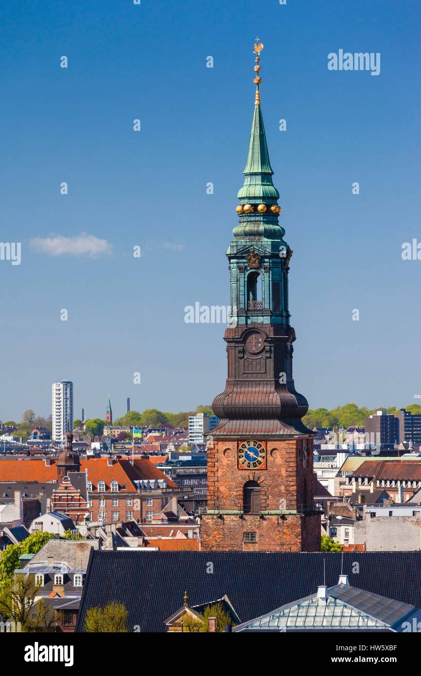 Denmark, Zealand, Copenhagen, Vor Frue Kirke Church, elevated view Stock Photo