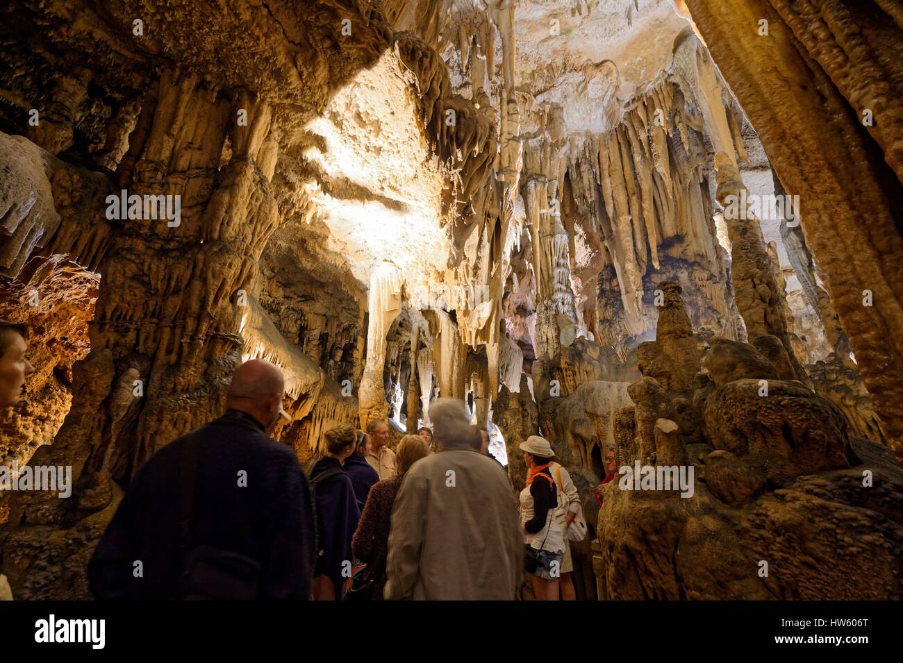 France, Herault, Saint Bauzile de Putois, Cave La Grotte des Demoiselles Stock Photo