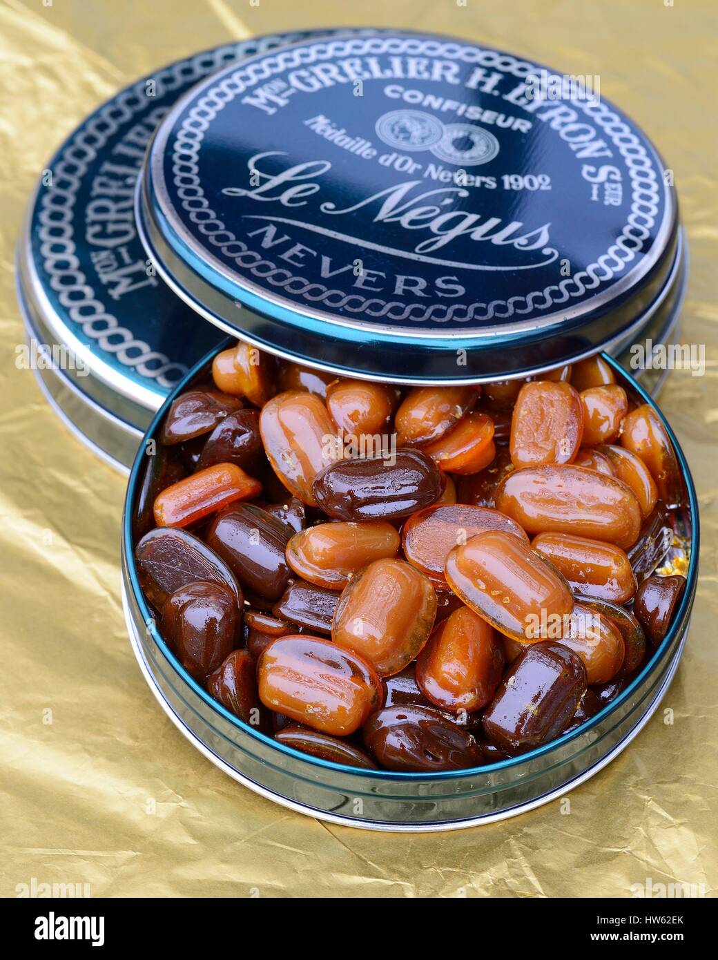 France, Nievre, Nevers, Negus de Nevers, sweets box Stock Photo Alamy