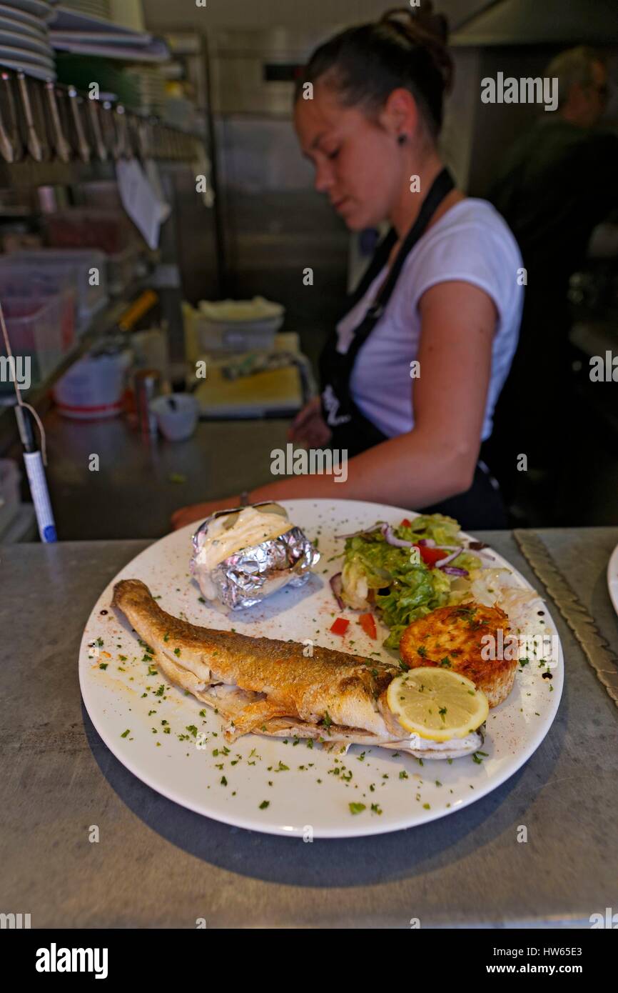 France, Gironde, Bassin d'Arcachon, Lanton, Taussat port, Le Platane  restaurant Stock Photo - Alamy