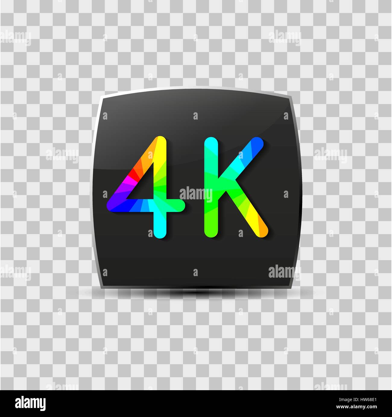 Highdefinition video sign isolated on grey background, design of digital devices, vector