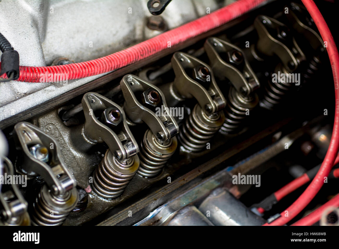 truck engine rocker arms lifters Stock Photo Alamy