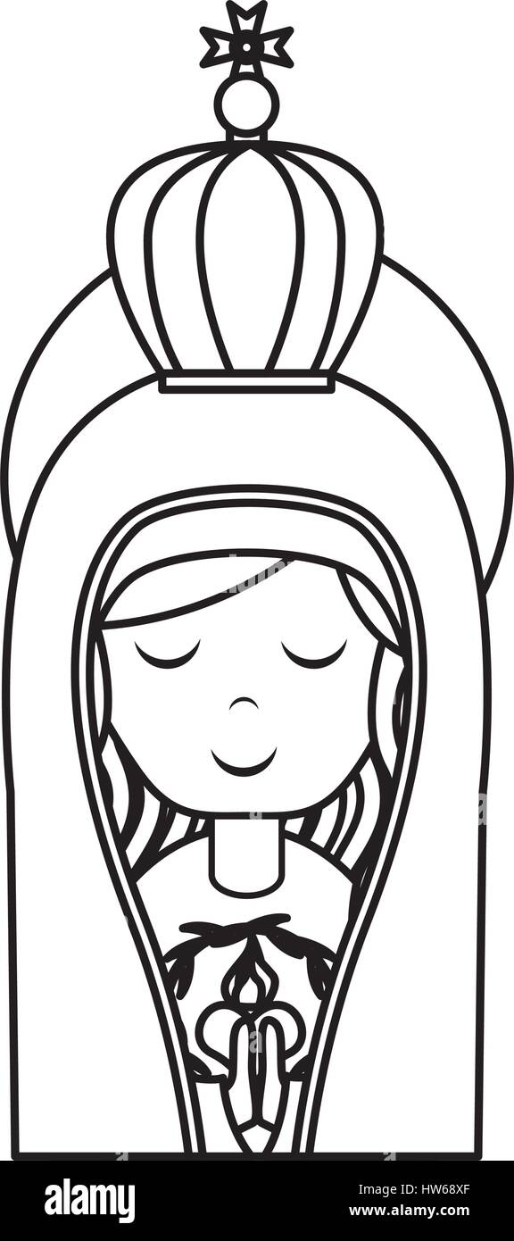 cute mary virgin icon Stock Vector Image \u0026 Art - Alamy, image size:576x1390