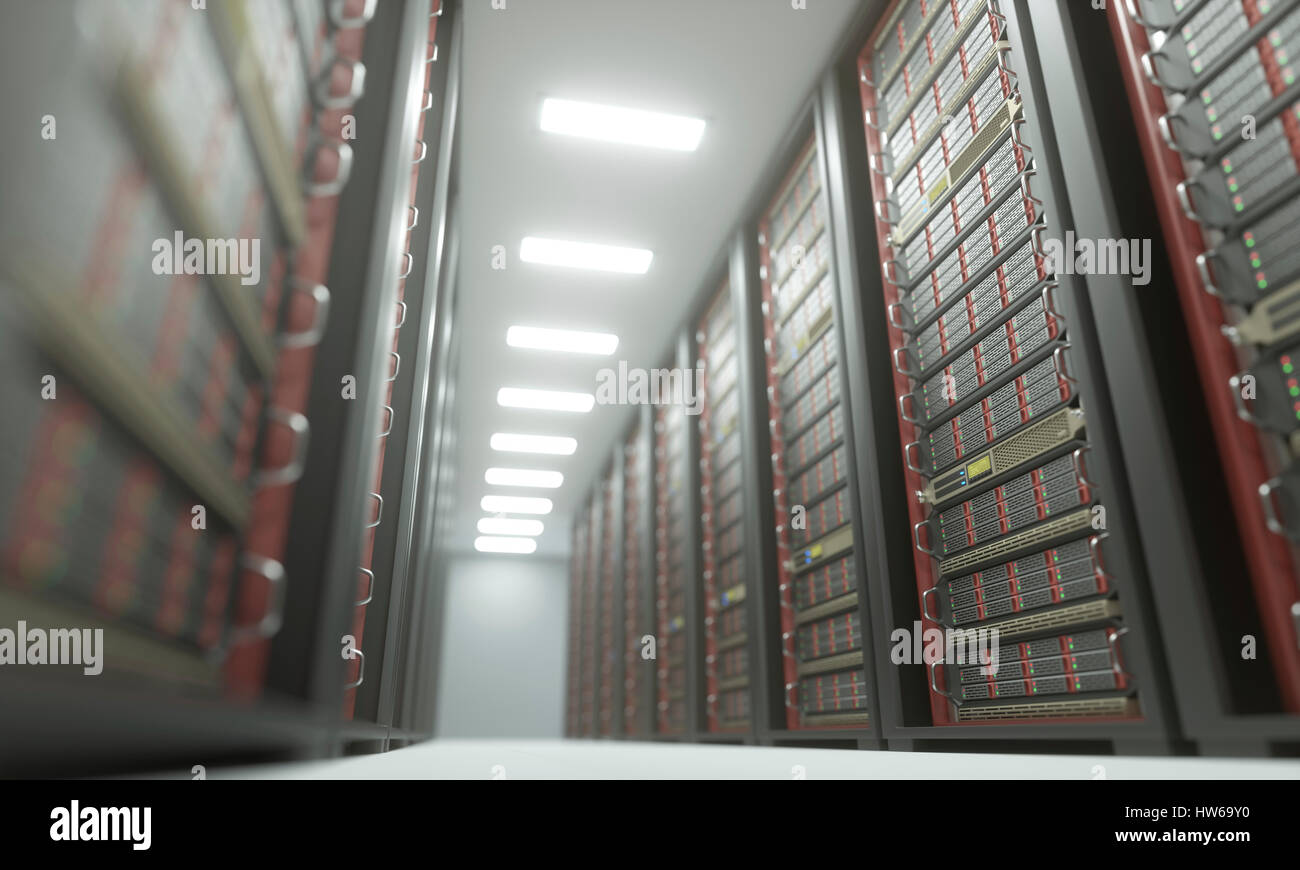 Computer server room, illustration Stock Photo - Alamy