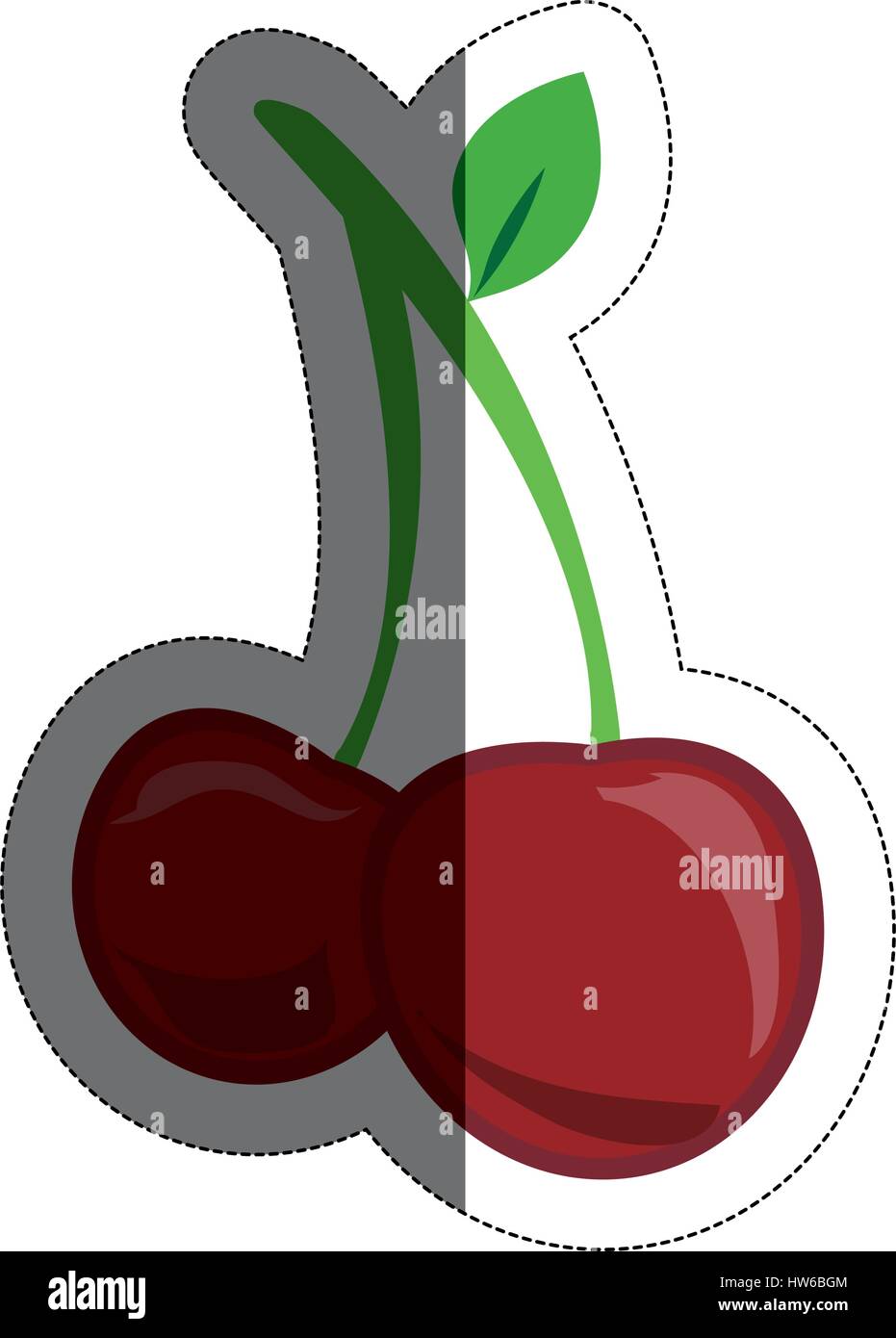 cherry fruit icon Stock Vector Image & Art - Alamy