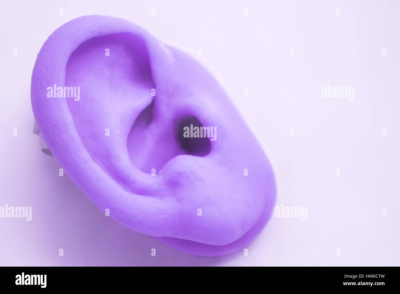 Fake plastic ear for hearing simulation Stock Photo Alamy