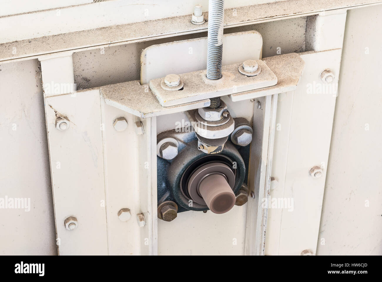 Closeup to Tension Adjuster Bearing of Machine Stock Photo Alamy