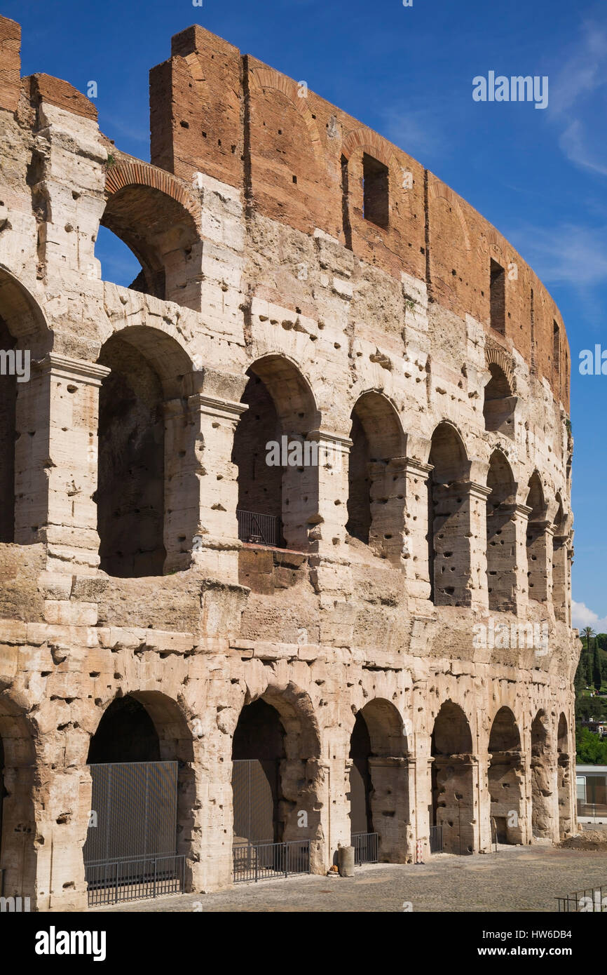 Collousem Exterior view of the Colosseum ruins in Rome, Italy, Europe Stock Photo ...