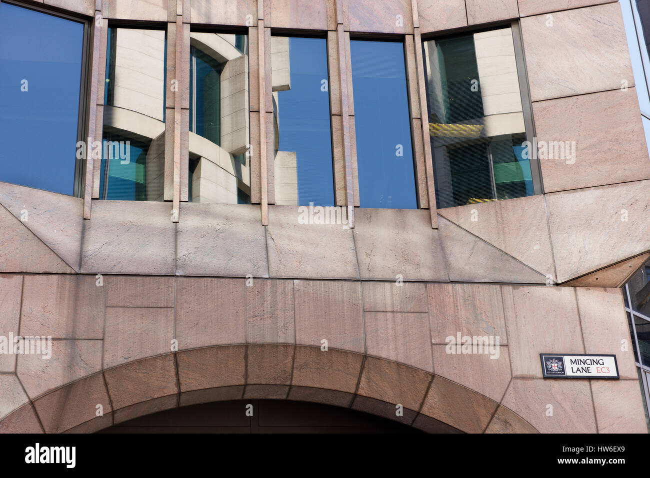 Mincing Lane, The City of London, The financial district, England Stock