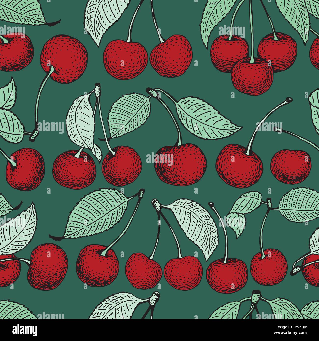 vector cherry seamless pattern. background, pattern, fabric design ...