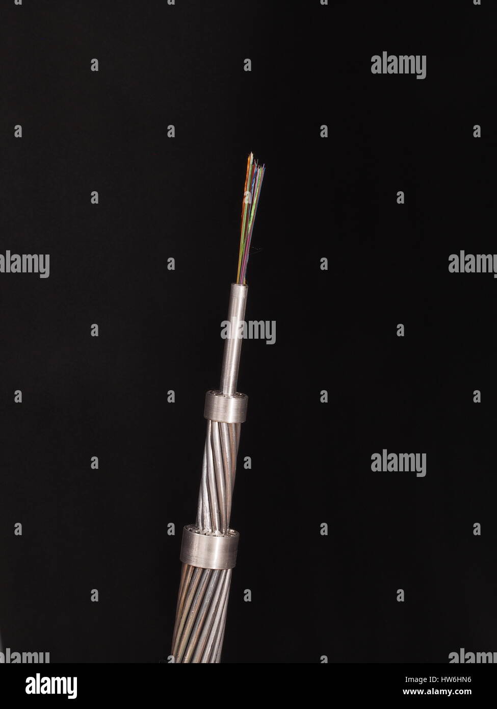 OPGW high voltage power line wire Stock Photo Alamy