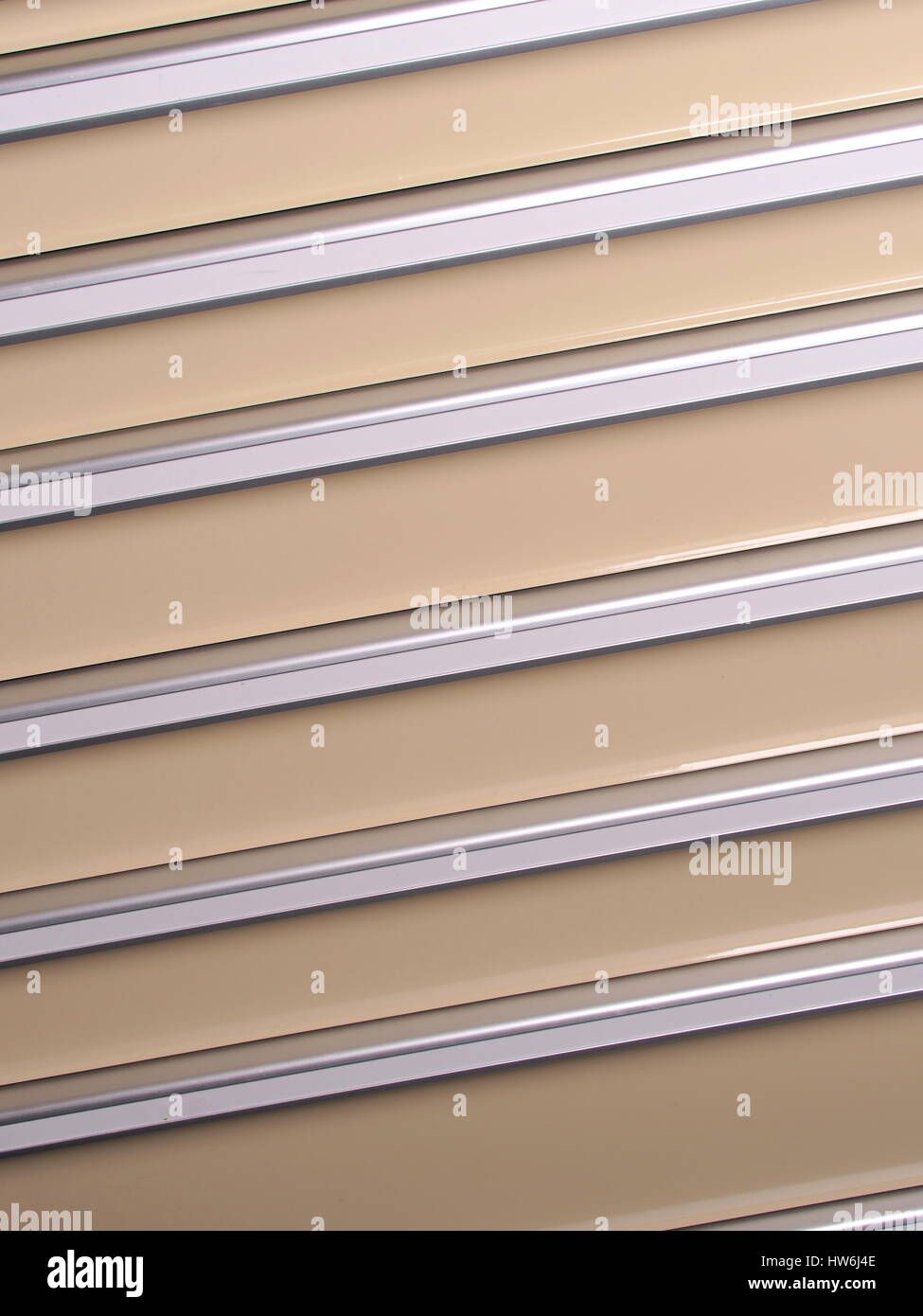 Silver and beige slat background angled right up, Australia 2016 Stock Photo