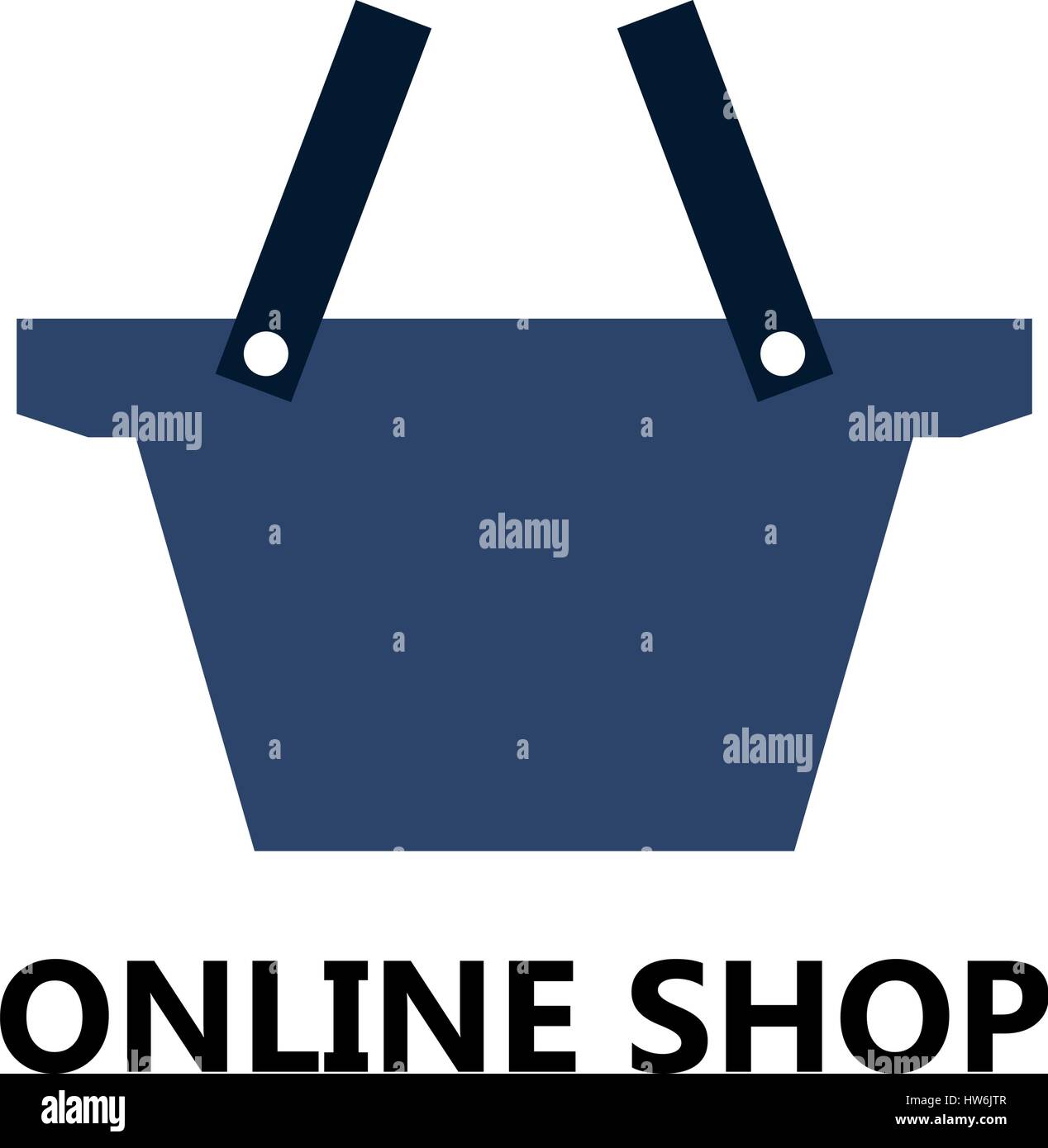 shopping basket icon online shopping illustrated on a white background ...