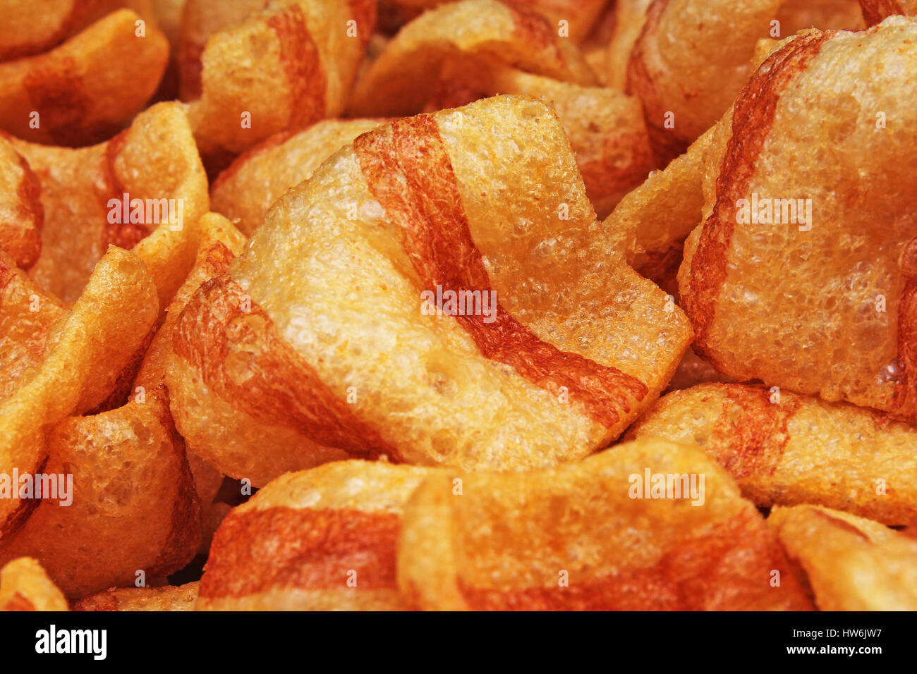 Bacon flavored party snacks chips Stock Photo Alamy