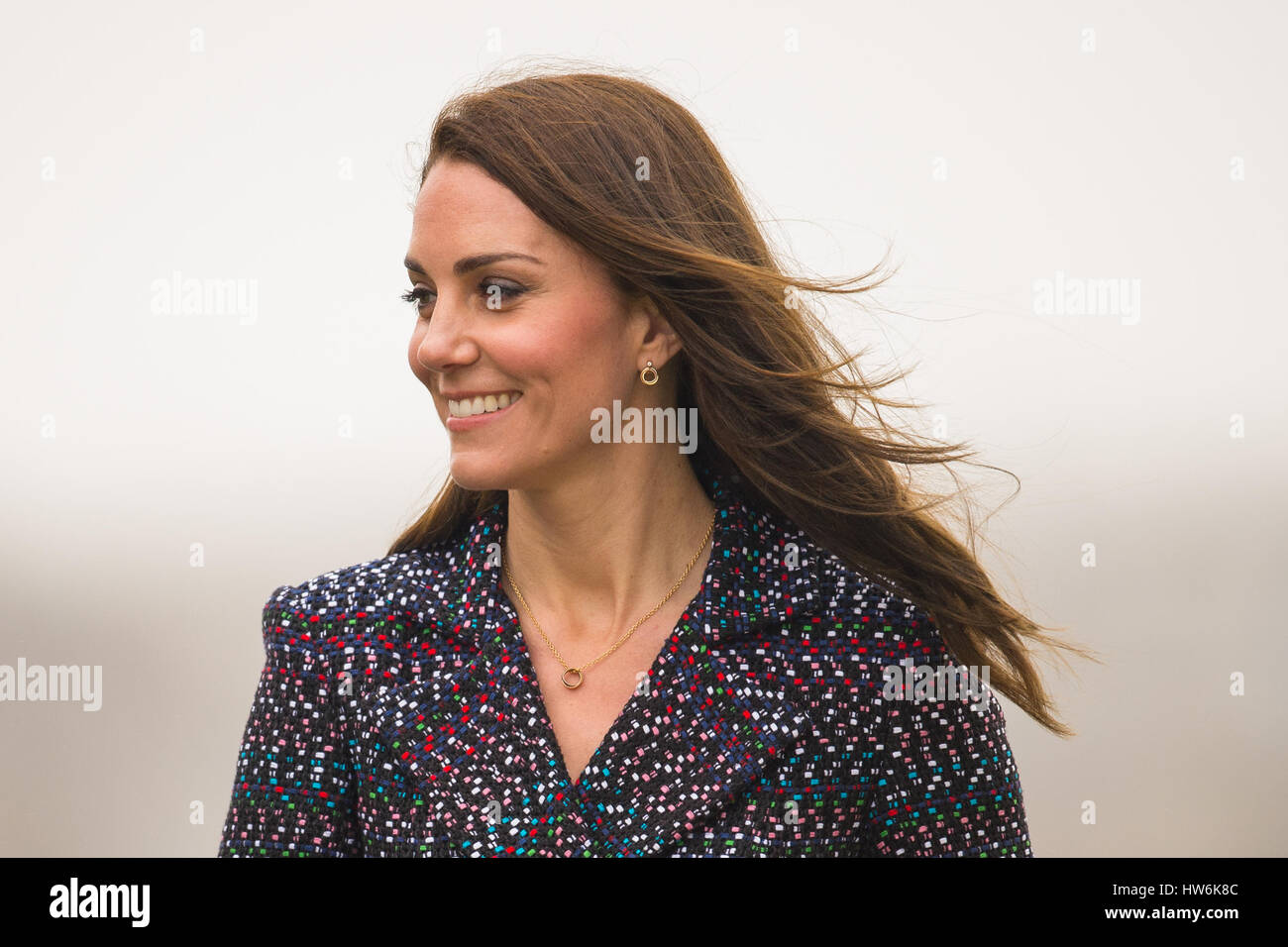 The Duchess of Cambridge at the Trocadero, Paris, during a Les Voisins in Action event highlighting the strong ties between the young people of France and the UK, during their official visit to Paris, France. Stock Photo