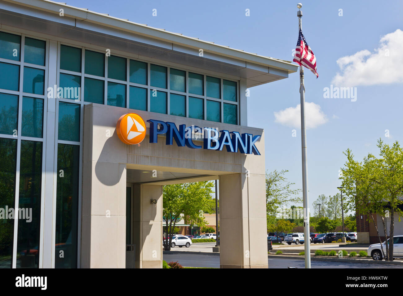 Indianapolis Circa May 2016 PNC Bank Branch. PNC Financial Services