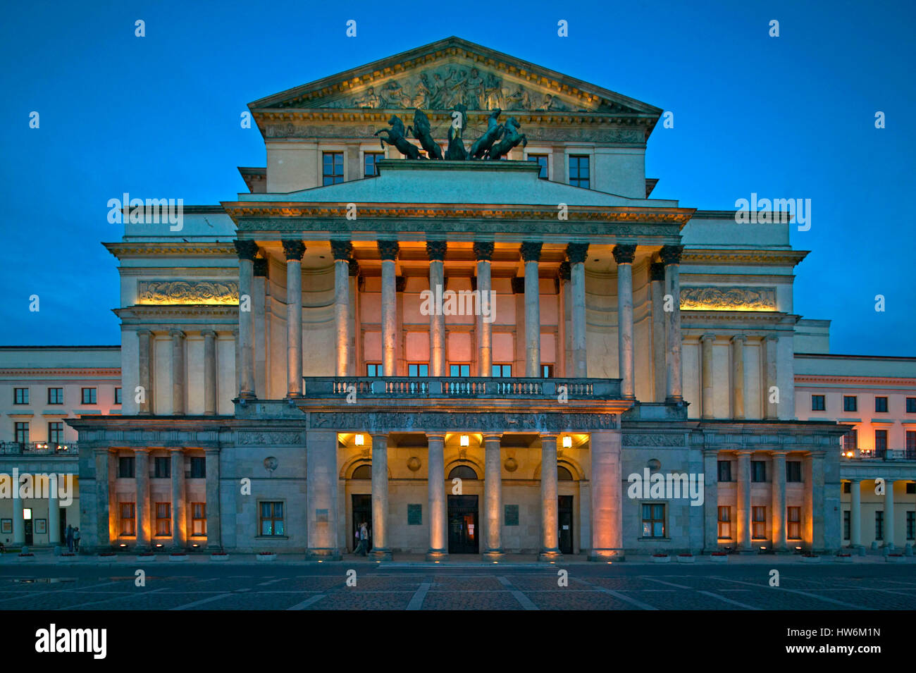 The National Theatre in Warsaw at night, Poland, Europe Stock Photo - Alamy