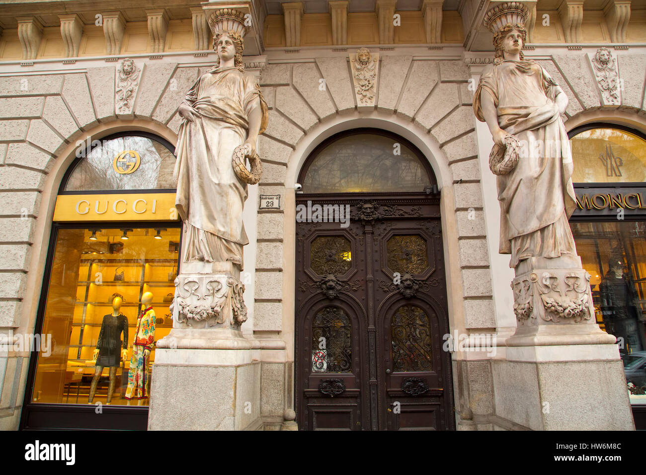 Gucci Luxury clothing store. Andrassy Avenue. Budapest Hungary, Southeast  Europe Stock Photo - Alamy