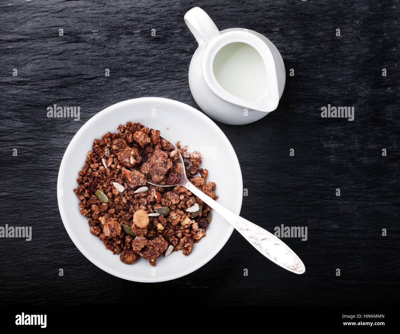 Healthy Chocolate Oat Bars Granola Stock Photo Alamy
