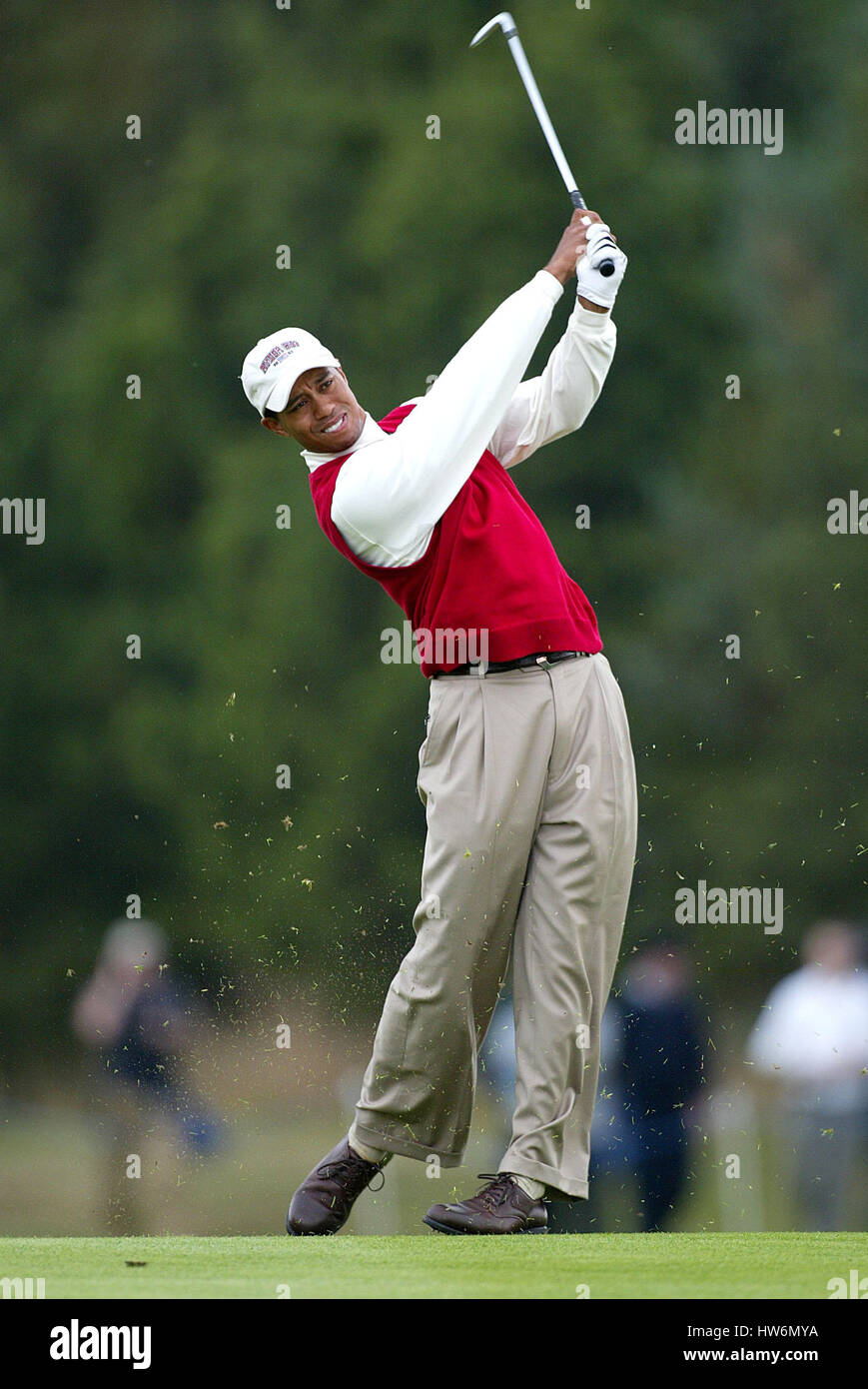 TIGER WOODS RYDER CUP 02 6TH HOLE THE BELFRY SUTTON COLDFIELD BIRMINGHAM ENGLAND 28 September 2002 Stock Photo